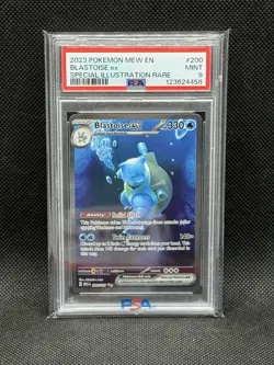 2023 Pokemon MEW EN 151 Blastoise EX Special Illustration Rare #200 PSA 9 MINT - Image 1