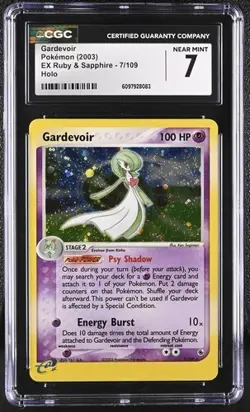 Gardevoir Holo Rare CGC 7 Near Mint Pokemon (2003) EX Ruby & Sapphire #7/109 - Image 1