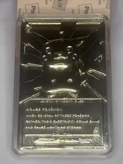 Nintendo 1999 Vintage 23K Gold-Plated Pokemon TCG Pikachu Mint Condition - Image 1