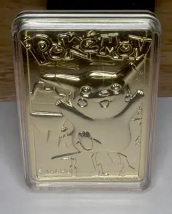 Nintendo 1999 Vintage 23K Gold-Plated Pokemon TCG Pikachu Mint Condition - Image 3
