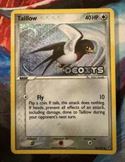 Pokemon TCG Taillow 80/107 EX Deoxys Stamped Reverse Holo Common MP - Image 1