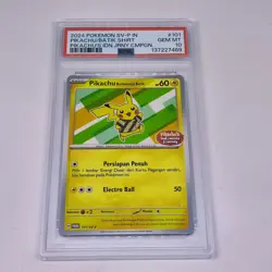2024 Pokemon Indonesia IDN Promo PIKACHU Batik #101/SV-P Journey Stamp PSA 10!! - Image 1