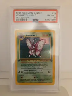 1999 POKEMON VENOMOTH - HOLO 1ST EDITION #13 PSA NM - MT 8 - Image 1