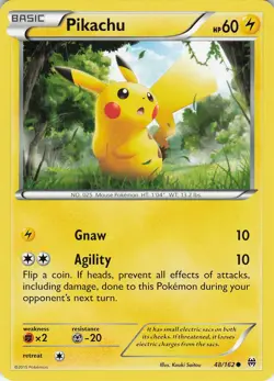 Pikachu 48/162 XY - BREAKthrough Common Normal MP Pokemon TCG - Image 1