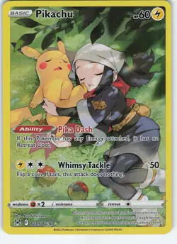Pikachu TG05/TG30 Ultra Rare Holo SWSH11: Lost Origin Trainer Gallery NM Pokemon - Image 1