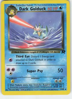 Dark Golduck 37/82 Team Rocket Uncommon Unlimited LP/MP Pokemon TCG - Image 1