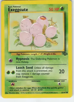 Exeggcute 52/64 Jungle Common Unlimited MP Pokemon - Image 1