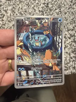 Pokemon TCG Squirtle 148/142 Stellar Crown Illustration Rare IR Alternative Art - Image 1