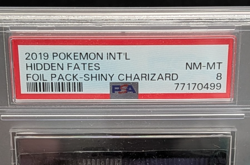 2019 Pokemon Hidden Fates Shiny Charizard Foil Pack PSA 8 NM-MT Sealed Booster - Image 3