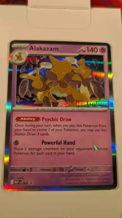 Pokemon TCG Alakazam Holo Rare Black Star Promo - Stamped Mega Evolution - NM/M - Image 2