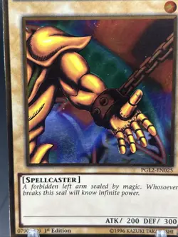 Yugioh Left Arm of the Forbidden One PGL2-EN025 Gold Rare Unlimited LP - Image 2
