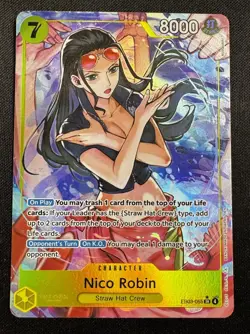 One Piece Nico Robin SR Alt Art AA EB03-055 Heroines edition English - Image 1