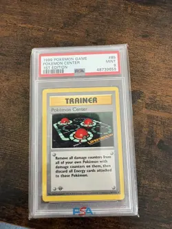 Pokemon Card Fire Energy/ Bill / Pokemon Center Base Set 1st Edition Near Mint - Image 5