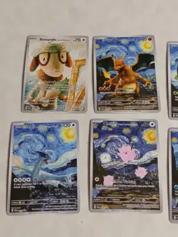 8 Pokemon x Van Gogh Black Star Promo ACG Art Card - read description - Image 2