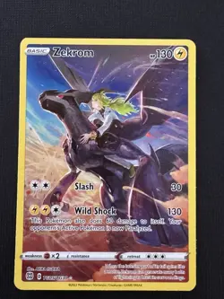 Pokemon Zekrom TG05/TG30 Brilliant Stars Ultra Rare Holo 130HP Wild Shock - Image 1