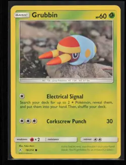 Grubbin 18/214 Pokemon Unbroken Bonds Common Near Mint - Image 1