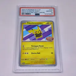 2024 Pokemon Indonesia IDN Promo PIKACHU Batik #154/SV-P Journey Stamp PSA 10!! - Image 1