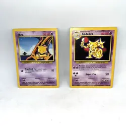 Abra 43/102 & Kadabra 032/102 Base Set Pokemon TCG - Image 1