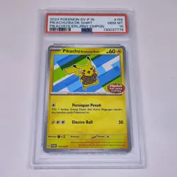 2024 Pokemon Indonesia IDN Promo PIKACHU Batik #155/SV-P Journey Stamp PSA 10!! - Image 1