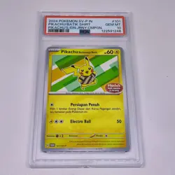 2024 Pokemon Indonesia IDN Promo PIKACHU Batik #101/SV-P Journey Stamp PSA 10!! - Image 1