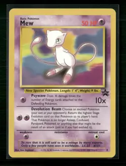1999 Pokemon WoTC Promo Mew (8) #08/53 Promo Near Mint or Better - Image 1
