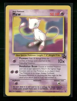 1999 Pokemon WoTC Promo Mew (8) #08/53 Promo Near Mint or Better - Image 1