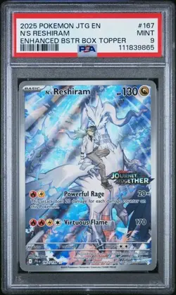 PSA 9 - Reshiram Enhanced Box Topper - 167/159 stamp Pokemon - Image 1