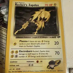 Pokemon Rocket's Zapdos [15/132 Gym Challenge] Holo Rare Basic 70 HP English - Image 3
