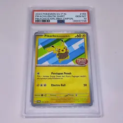 2024 Pokemon Indonesia IDN Promo PIKACHU Batik #155/SV-P Journey Stamp PSA 10!! - Image 1