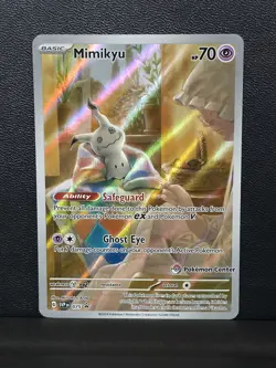 Mimikyu SVP EN 075 Pokemon Center Stamped Paldean Fates PC etb promo (B) - Image 1
