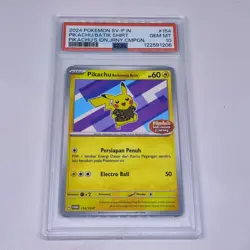 2024 Pokemon Indonesia IDN Promo PIKACHU Batik #154/SV-P Journey Stamp PSA 10!! - Image 1