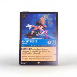 Disney Lorcana MICKEY MOUSE DETECTIVE 8/P1 OP League Foil Promo Card - Image 1