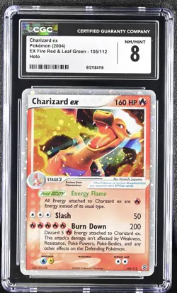 CGC 8 Charizard ex 2004 EX Fire Red & Leaf Green 105/112 Holo Pokemon Card - Image 1