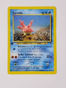 2001 Pokemon TCG Neo Discovery 1st Edition #37/75 Corsola Uncommon Card NM LP - Image 1
