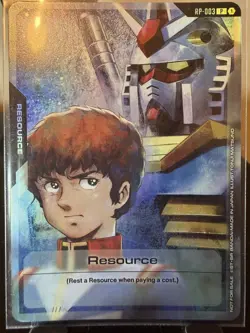 Gundam Card Game Amuro & Gundam RX-78-2 Resource Promo Card RP-003 English - Image 1