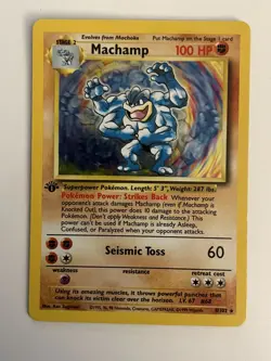 Pokemon TCG Machamp 1st Edition Holo Rare Card Base Set 8/102 - Image 2