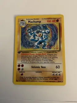Pokemon TCG Machamp 1st Edition Holo Rare Card Base Set 8/102 - Image 3
