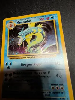 Pokemon Gyarados Base Set 6/102 Holo Rare English 1999 Wizards Card HP - Image 2