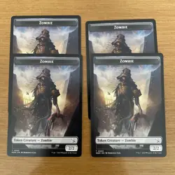 4x Zombie Token (005) March of the Machine MOM MTG Magic - Image 1
