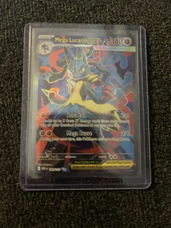 Pokemon Mega Lucario EX Holo Ultra Rare Card 160/132 Me01: Mega Evolution - Image 1