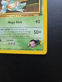 2000 Pokemon TCG Gym Challenge Non Holo Giovanni's Nidoqueen 23/132 - Image 3