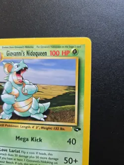 2000 Pokemon TCG Gym Challenge Non Holo Giovanni's Nidoqueen 23/132 - Image 4