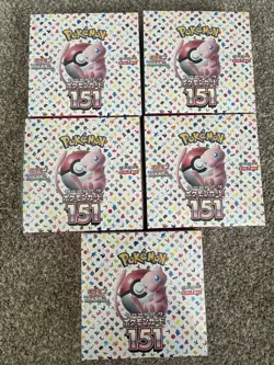151 Japanese Booster Box Lot of 5 SV2a Scarlet Violet Pokemon TCG *SEALED/NEW* - Image 5