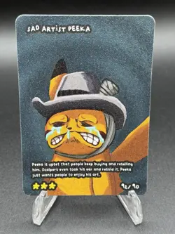 Pokedoodles Sad Artist Peeka 92/90 - Secret - Van Gogh Pikachu Pokemon Fan Art - Image 1