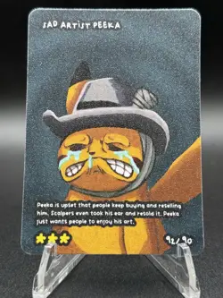 Pokedoodles Sad Artist Peeka 92/90 - Secret - Van Gogh Pikachu Pokemon Fan Art - Image 2