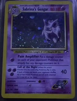 2000 Pokemon Gym Heroes Sabrina’s Gengar 14/132 Holo Foil Rare - Image 1