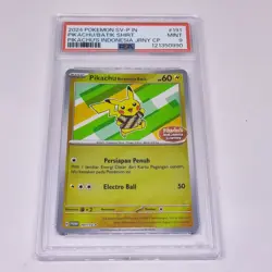 2024 Pokemon IDN Indonesia PIKACHU Batik #191/SV-P Promo Reverse Foil PSA 9!! - Image 1