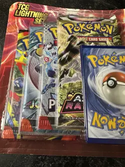 Pokemon TCG Lightning Set 4 Packs + 1 Bonus Card! Brand New/Sealed! - Image 1