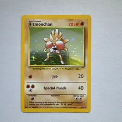 Pokemon TCG Hitmonchan Base Set 7/102 Holo 1999-2000 Wizards Base Set Copyright - Image 1
