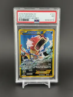 2016 Pokemon XY Breakpoint Gyarados EX 123/122 PSA 7 - Image 1
